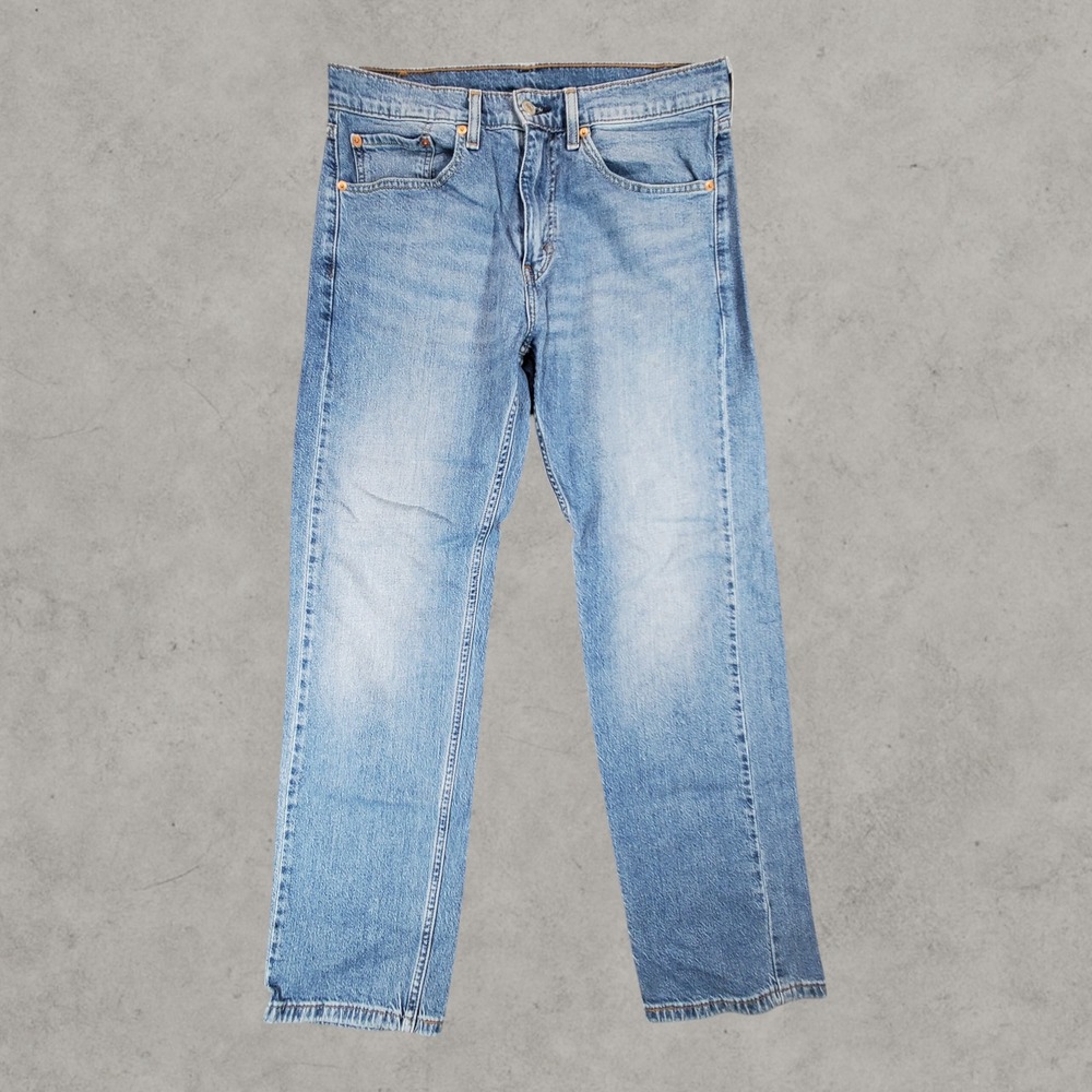 Levis 505 Regular Fit Jeans Mens 32x30 Blue Straight Leg Medium Wash 00505-2915
